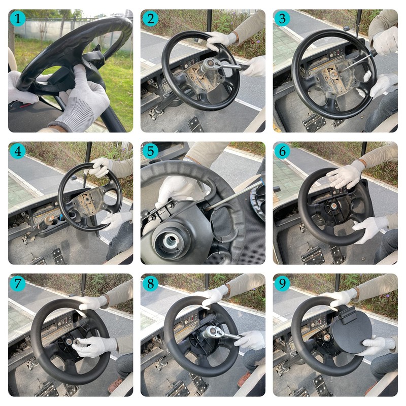 10L0L Golf Cart 13 inch Steering Wheel for EZGO TXT,