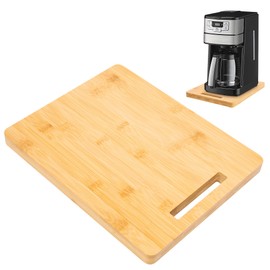 MissionMax White Bamboo Appliance Sliding Tray: Streamline Your Kitchen Counter Top with a Roll-out Shelf for Standard US Coffee Maker & Small Appliances, Fits Perfectly Under Cabinet