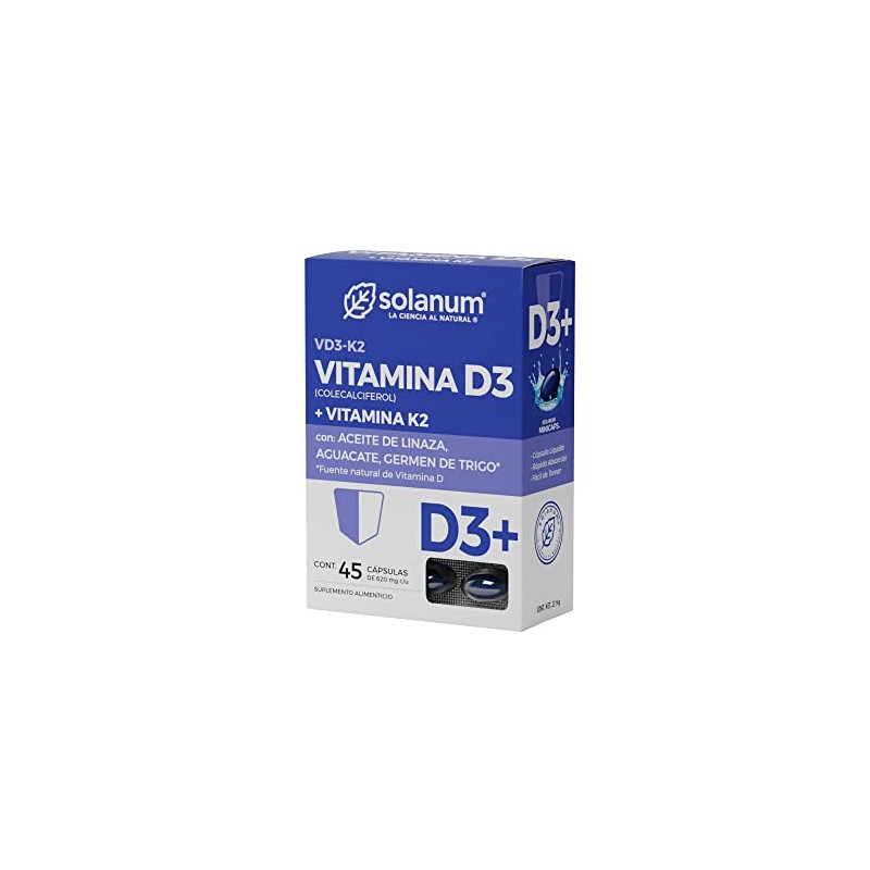 Vitamina D3 + Vitamina K2 | 45 Cápsulas | de