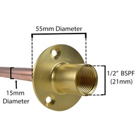 Outdoor Complete Garden Tap Instillation Kit with Double Outlet Lever Tap,Valve,Flexi Pipe,Copper Pipe,Wall Plugs,Screws,PTFE,Extra tap Connector,Brass Hose Fitting+Double Outlet Faucet