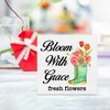 Spring Decor Farmhouse Bloom with Grace Wood Box Sign Spring