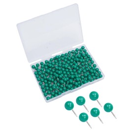 eZAKKA Map Push Pins, 200 Pcs Cute Push Pins for Cork Board Decorative Thumb Tacks for Photo Wall, Feature Wall, Travel Map, Bulletin Board, Office or Home, Green