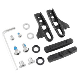 2 PCS Bicycle Carbon Fiber Rim Brake Block, Replaceable Drawer Type C Clip Brake Rubber, Matte Aluminum Alloy Brake Boots (BL-Al, BAL)