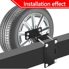 Spare Tire Carrier, Spare Tire Mount Bracket , Boat Utility Trailer Carrier Bracket,Heavy Duty Holder Fits 4 & 5 & 6 Lugs Trailer Wheels on 4",4.5'',4.75'',5'',5.5'' Bolt Patterns,Holds up to 150 Lbs