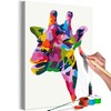 murando - Painting by Numbers Giraffe Colourful 40 x 60