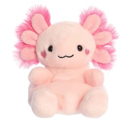 Aurora Adorable Palm Pals Xena Love Axolotl - Peluche divertido de temporada para coleccionistas de niños y adultos, perfecto para decorar habitaciones y día de San Valentín, color rosa, 5 pulgadas