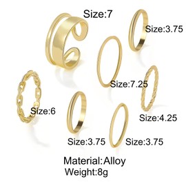 Gold Knuckle Rings Set for Women Gifts Trendy Stuff Stackable Moon Star Finger Ring Boho Vintage Midi Cute Rings Pack Jewelry Gifts