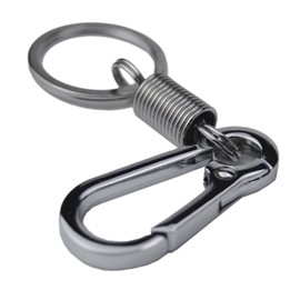Zorratin Metal Retro Simple Strong Carabiner Shape Car Remote Keychain Ring Key Clip Hook Spring