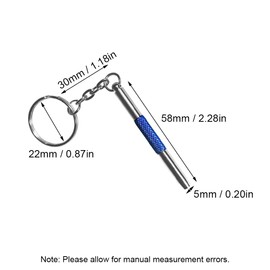 3pcs Glasses Screwdriver, Multifunction Eyeglass Screwdriver Repair Kit 3-in-1 Portable Glass Screwdrivers with Keychain for Eyeglass, Watch, Jewelry (B)