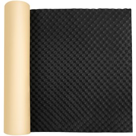 Kaqiluo Self-Adhesive Thickened Sound Insulation Egg Crate Foam 39.37" x 51.18" x 1.77",45mm Thick,13.99 sqft,50+kg/m³ ,Fire,Water Resistant ,Thermal Insulation,Cold Proof Acoustic Treatment Foam