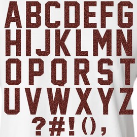 47 Pieces,3" Tall Glitter Letters Iron On Heat Transfer Vinyl for for DIY Printing Craft Fabric T-Shirt,good choice for birthday and Christmas and anniversaries gift,t-shirt (Bronze)