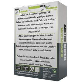 More or Less More or Less Card Game | How Good Is Your Judgment? Children & Adults | 2+ Players