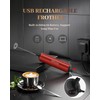 INFOOD Milk Frother Rechargeable with Cover - Coffee Frother Wand,