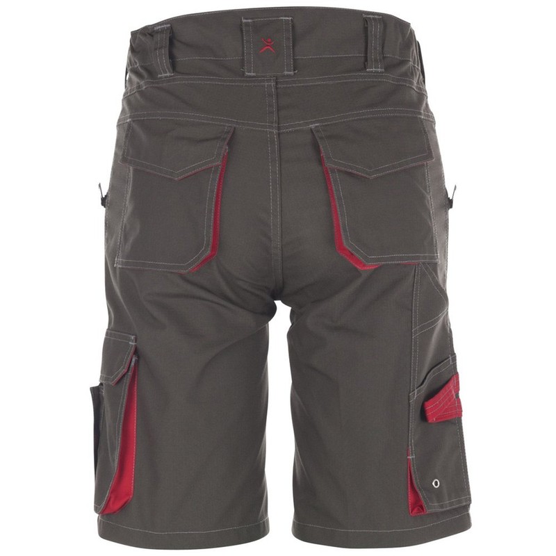 Planam 2843044 Size Small "Basalt" Shorts - Olive/Red