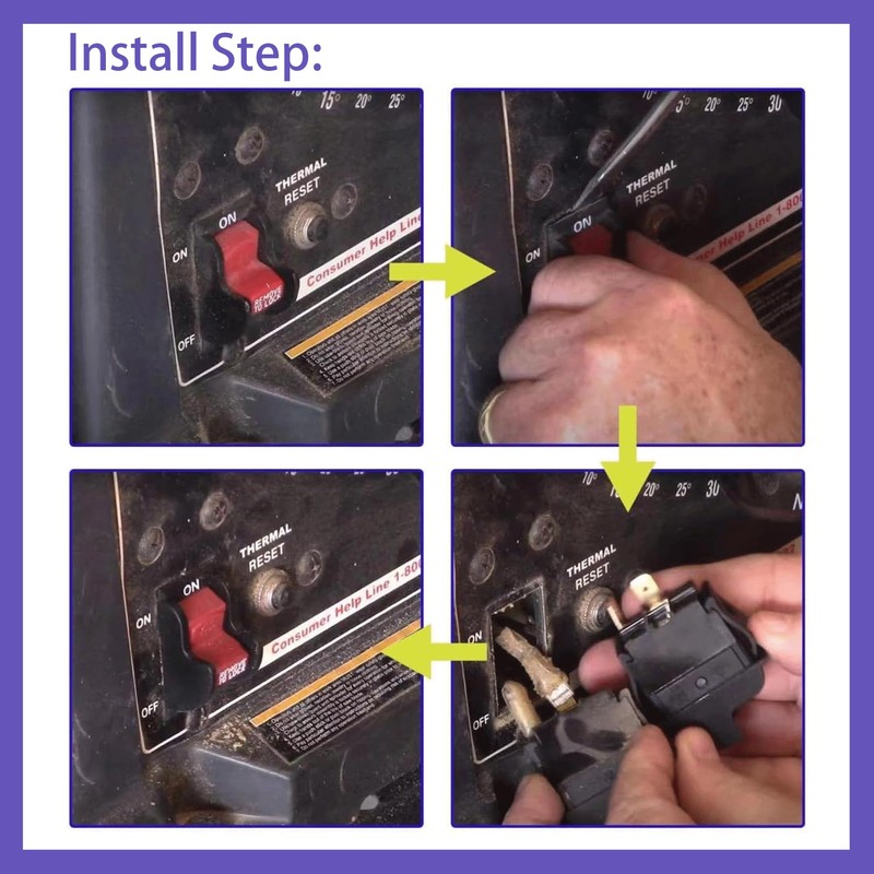 SW7B On-Off Toggle Switch 2 Prong for Delta, Ryobi Table