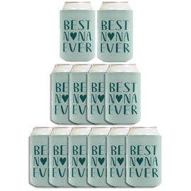 Nana Gifts For Women Best Nana Ever Heart Family 12-Pack Can Coolers Coolies
