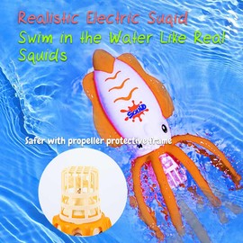 Rinnland Electric Squid Water Toy with LED Lights for Boys and Girls (Green)