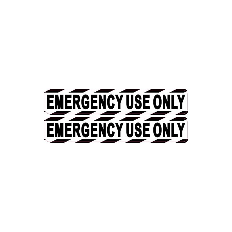 StickerTalk Emergency Use Only Stickers, 1 Sheet of 2 Stickers,