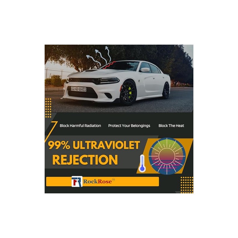 RockRose Nano Ceramic Car Window Tint - Heat & UV