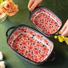 ONECCI Baking Dish Ceramic Baking Pan Blue Casserole Dish Porcelain