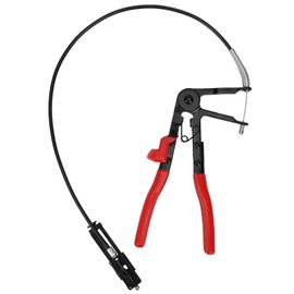 Hose Clamp Pliers, Strict Quality Control Special Black Appearance Alloy Steel Material Bendable Throat Tube Clamps for Clamps Removal Tool