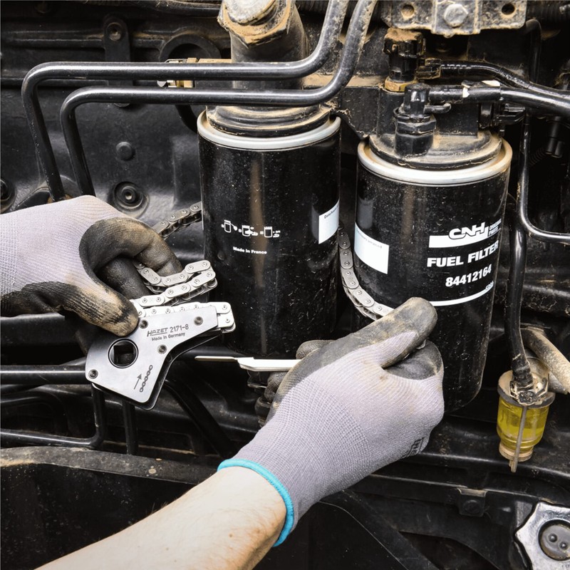 Hazet Oil Filter Chain 2171-8LG ∙ Square Hollow 12.5 mm