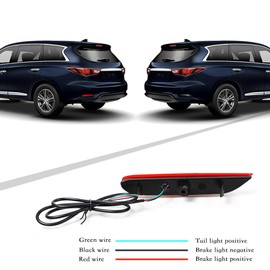 PGONE - Reflectores de parachoques trasero LED rojo, kit de accesorios para Nissan Altima Sedan, Rogue, Rogue Sport, Infiniti Q50 Q70, etc