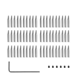 WUTA Sharp Head - Perforador de piel reemplazable para pinchar, cincel para cuero, herramienta de piel para manualidades de 2ª generación (60 cabezales perforadores redondos)