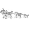 Lesser & Pavey Set of 3 Silver Sparkle Elephants Diamante