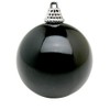 Shiny Black Plastic Christmas Baubles, Diameter 20 cm, per Piece