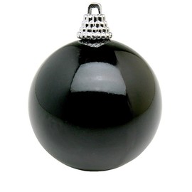 Shiny Black Plastic Christmas Baubles, Diameter 20 cm, per Piece