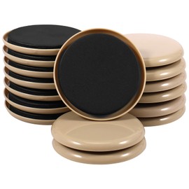 16Pcs Round Furniture Sliders for Carpet, 3.5inch Reusable Heavy Furniture Gliders Move Your Furniture Easy Furniture Moving Pads for Kitchen Appliances Furniture