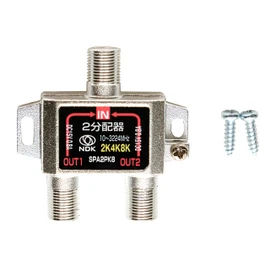Nikko Electric Industry SPA2PK8 Antenna Splitter 2 Distribution (4K 8K BS CS CATV Terrestrial Digital) Indoor Use All Terminals Current Transmission Type
