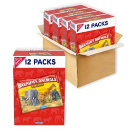 BARNUM'S Original Animal Crackers, Bulk Kids Snacks, 48 Snack Packs (4 Boxes)