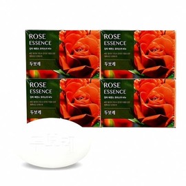 Dubore Rose Essence Soap 100g 4pcs Oil Soap Flower Fragrance Cleanser Skin Care Natural Bath Cash on Delivery or Pay upon Order / 두보레 장미 에센스 비누 100g 4개입 오일 솝 꽃 향기 클렌저 스킨 케어 천연 목욕 착불 또는 주문시 결제
