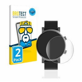 BROTECT Pack of 2 Full Cover Screen Protectors for Mobvoi Ticwatch E3 Full Screen Protector Film [3D Curved, Anti-Fingerprint, Crystal Clear]