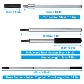 GOYADA 9 PCS Long Paint Roller Set, 4inch Paint Roller with Roller Sleeve, Ceiling Roller Long Roller for Painting, Mini Paint Roller Extension Handle Long Decorating Roller