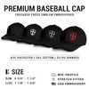 Crusader Baseball Cap for Men, Mid Profile Stretch Fitted, Black