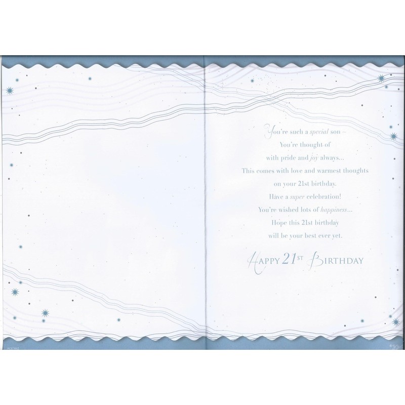 Xpress Yourself Son 21 Today! Medium Sized Headphones Birthday Card