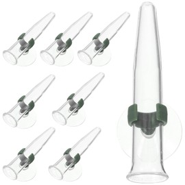 BESPORTBLE Pack of 8 Flower Tubes with Suction Cup, Water Tubes for Flower Arrangements, Plastic Flower Tubes for Freshness and Decoration, Transparent