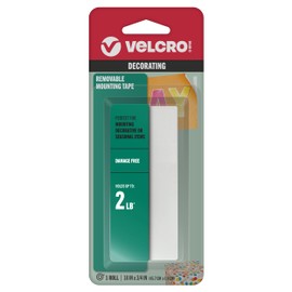 VELCRO Brand "VELCRO Brand - Removable Mounting Tape, Damage-Free Decorating, 18"" x 3/4"" Roll" (95178)
