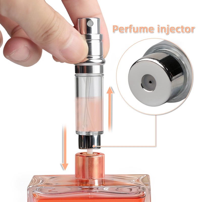 muilsae AF02DB Leather Perfume atomiser, 5ml Bottom Fill Travel Perfume