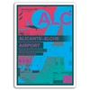 2 x 10cm Alicante Airport Vinyl Stickers - Spain Sticker