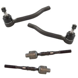 TRQ Front Inner and Outer Tie Rod Set Compatible with 2013 INFINITI JX35 2014-2019 QX60 2013-2020 Nissan Pathfinder