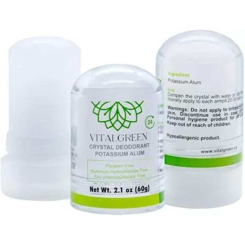 Desodorante Piedra Cristal Alumbre 2 Pack Vital Green