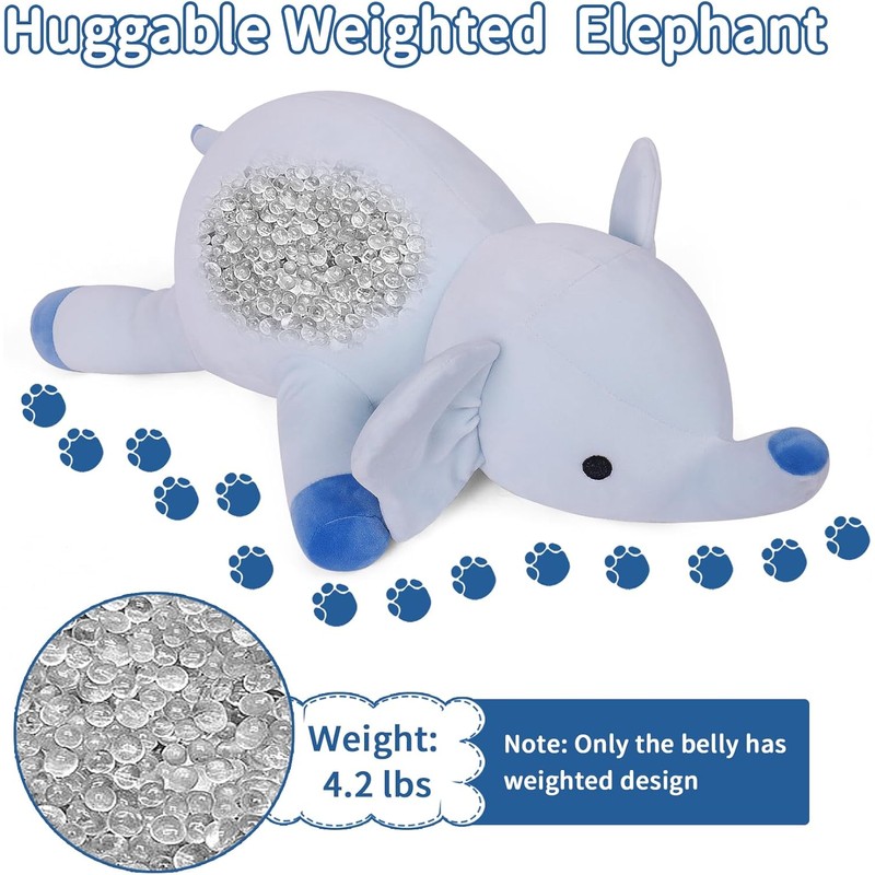 Weighted Anxiety Comfort Animal – 24 in Giant Elephant Calming
