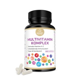 Multivitamin Complex - 180 High Dose Capsules - Vitamins A-Z & Valuable Minerals - No Unnecessary Additives - Made & Laboratory Tested in Germany