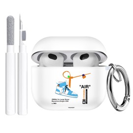 Gedicht for Airpods 3rd Generation Case, Cute Cool Sports Blue Shoe Pattern TPU Soft Cases for Airpods 3rd Case Cover, Shockproof for Airpods 3 Cases Men Women with Cleaner Kit & Keychain