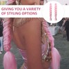 2 Pieces Bright Pink Wigs 60cm Glow in the Dark