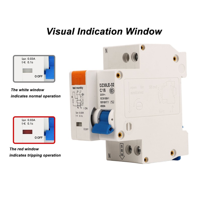 Miniature Circuit Breaker Overload Air Switch Leakage Protection Switch 16A